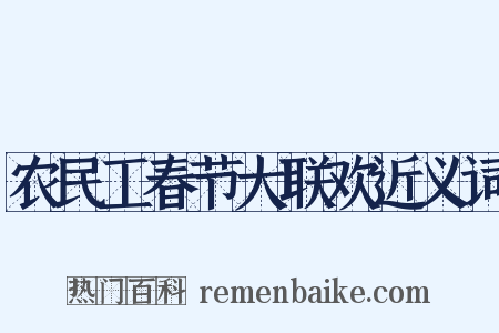 农民工春节大联欢近义词是什么意思的图片